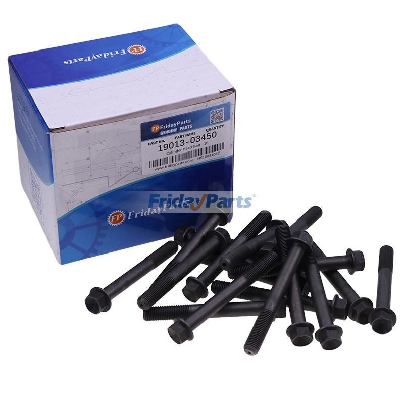14 PCS Cylinder Head Bolt 19013-03450 for Kubota Engine D1403 D1503 D1703 D1803