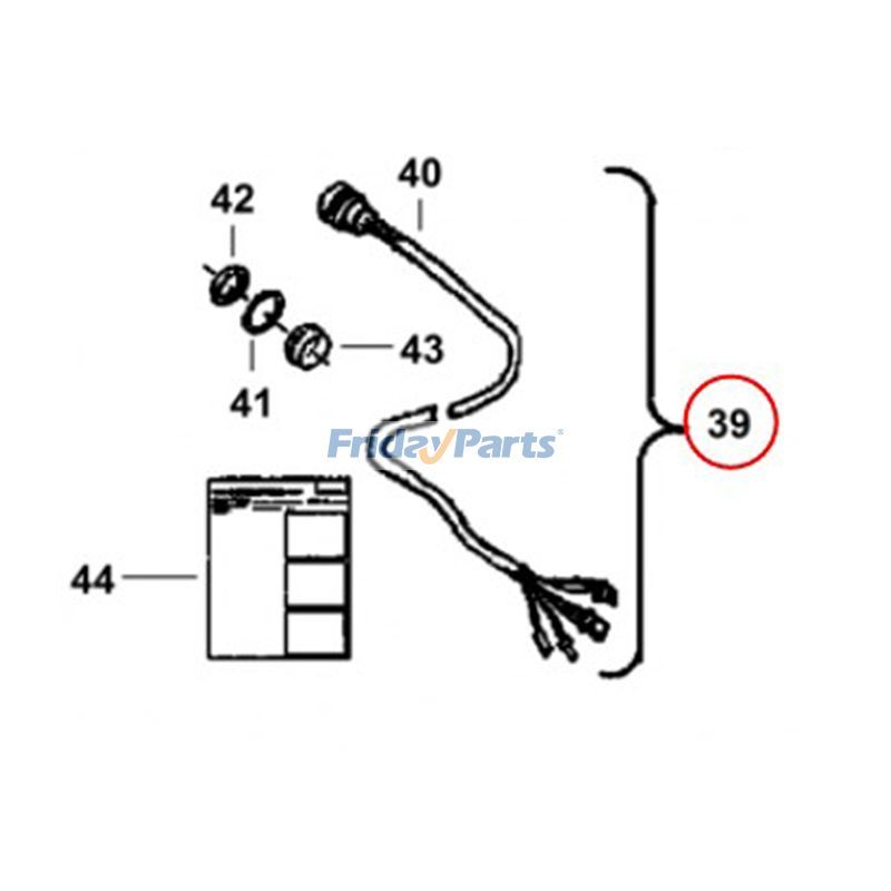 Arnés de 14 pines 6725381 para accesorio de rastrillo motorizado de escoba angular Bobcat Para BOBCAT
