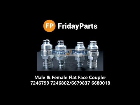 Female Flat Face Coupler 373-6968 for Caterpillar CAT 226D 232D 236D 239D 242B3 242D 906H2 906K 907K 908K Loader for less