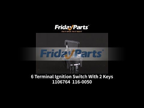 FridayParts 6 Terminal Ignition Switch With 2 Keys Time Cutter