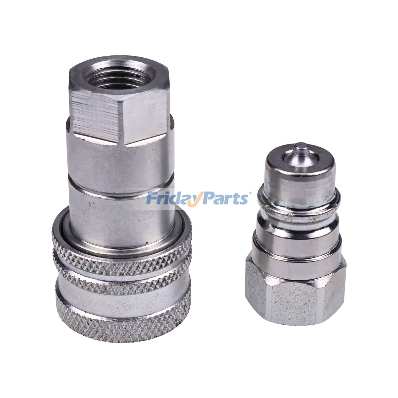 1/4インチボディ x 1/4インチ BSPネジ オス＆メス油圧カプラキット トラクターローダー掘削機用