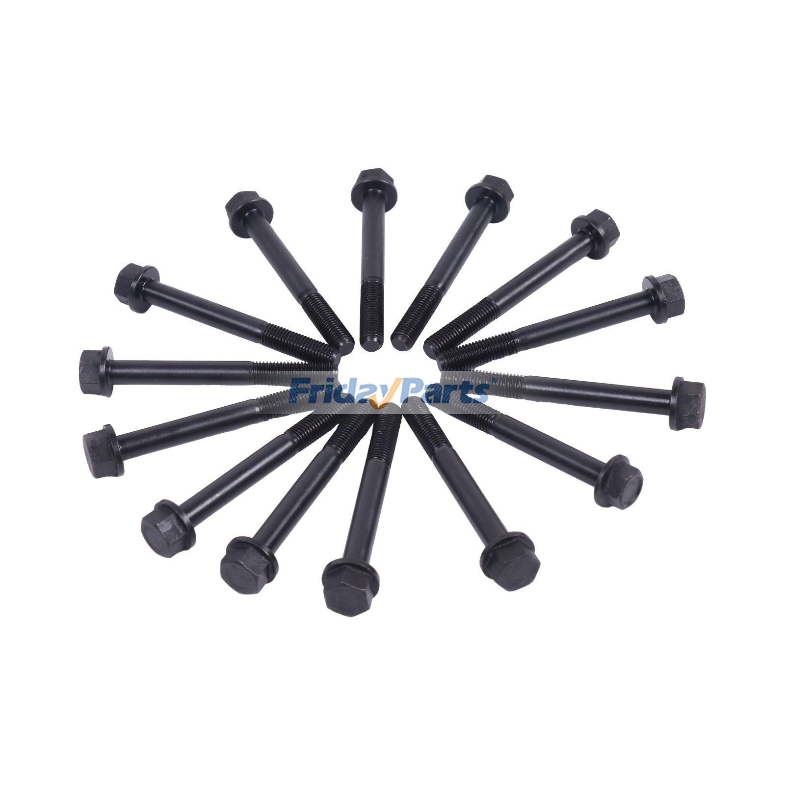 14Pcs Cylinder Head Bolt 119515-01200 for Yanmar Engine 3TNM72 3TNM72-GHFCL 3TNV70 3TNV70-SSU 3YM20