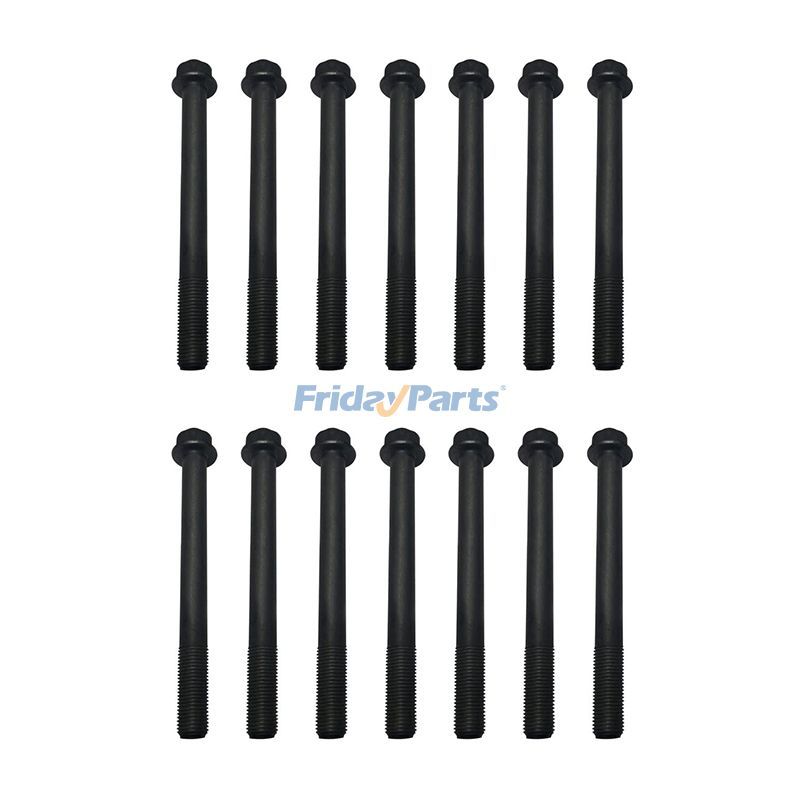 14Pcs Cylinder Head Bolt 6657478 for Kubota Engine D1005 D1105 D1305 Bobcat 425 428 463 553 6KW B100 B200 B250 BL275 E25 E26 E27 E27Z S100 S70