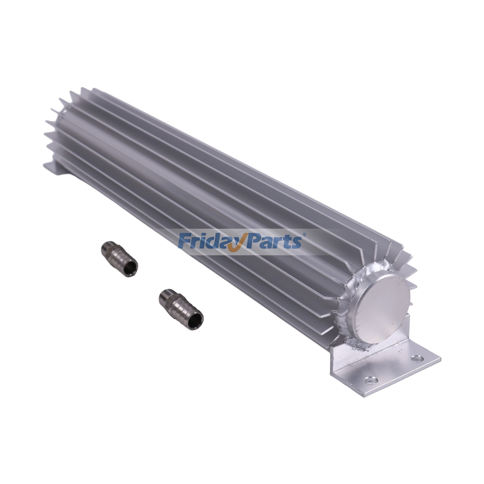 15" Finned Double Pass Transmission Cooler With Two Barbed Hose Fittings A5051X for Chevrolet Engine 350