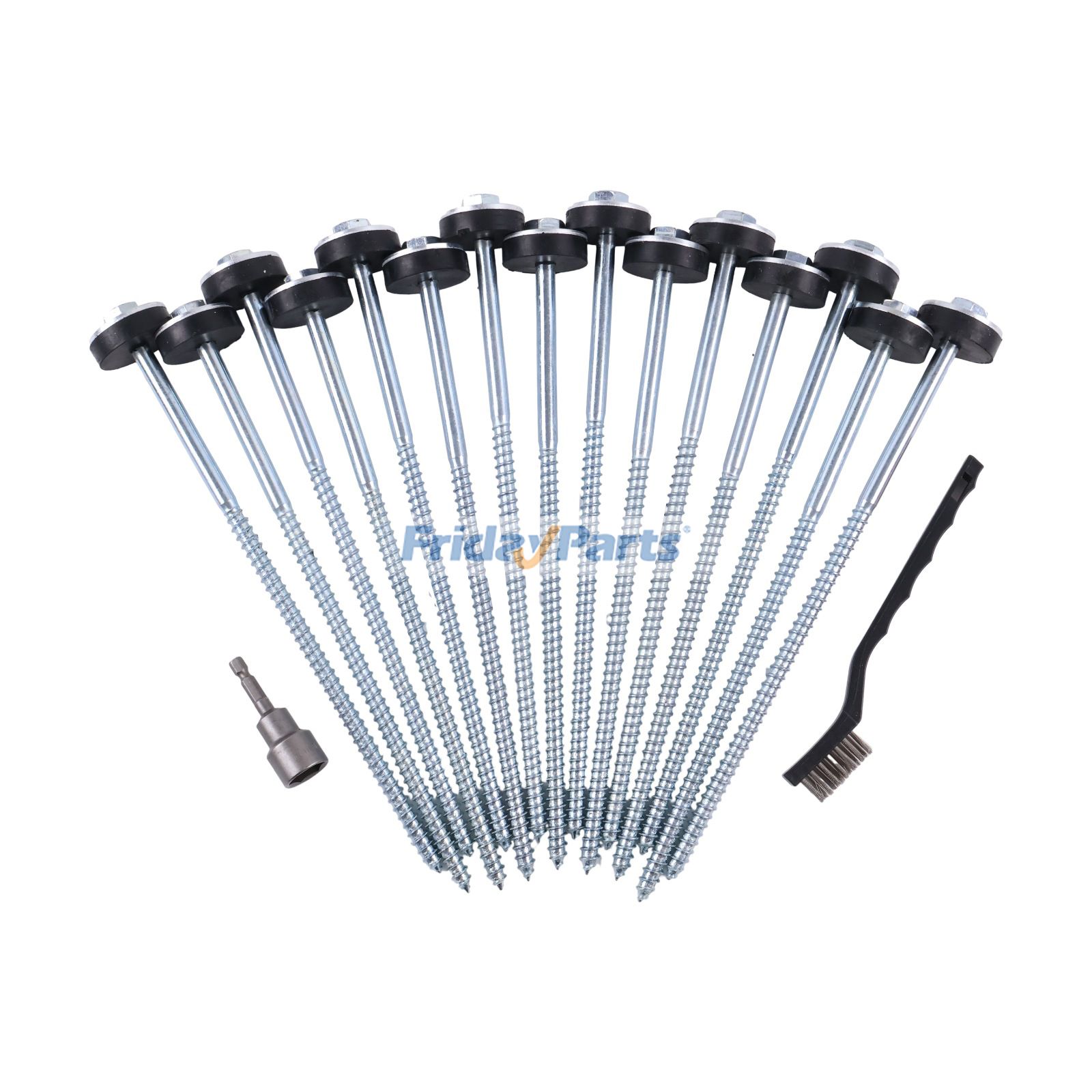 15 Pieces Drillable Tent Stake 12" Hex Pegs Heavy Duty Metal Tent Anchor D12IN15P for Tent Canopy