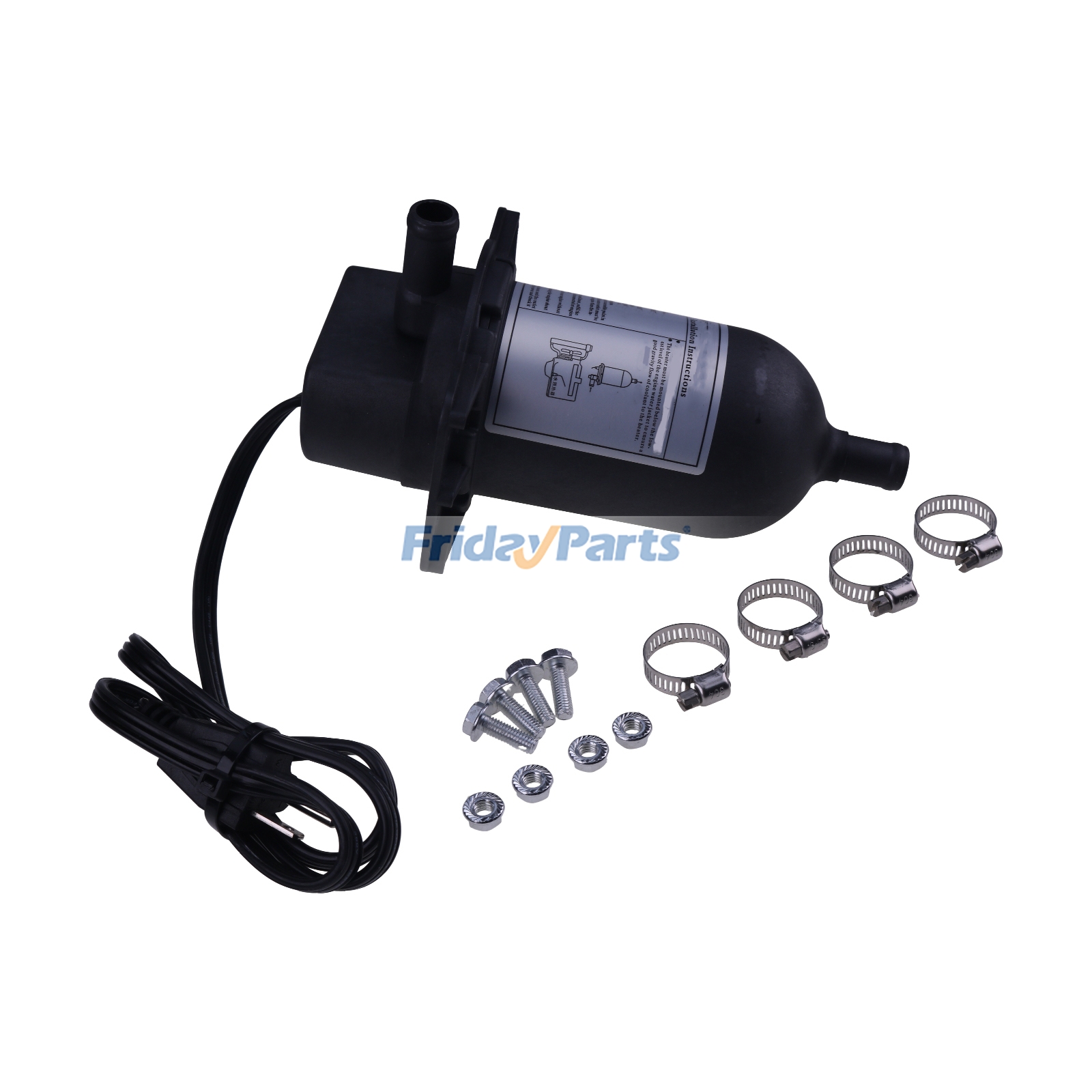1500W 240V Water Jacket Heater with 3-Pin Plug Mounting Bolts & Hose Clamps FS-001-1.5 for Generator