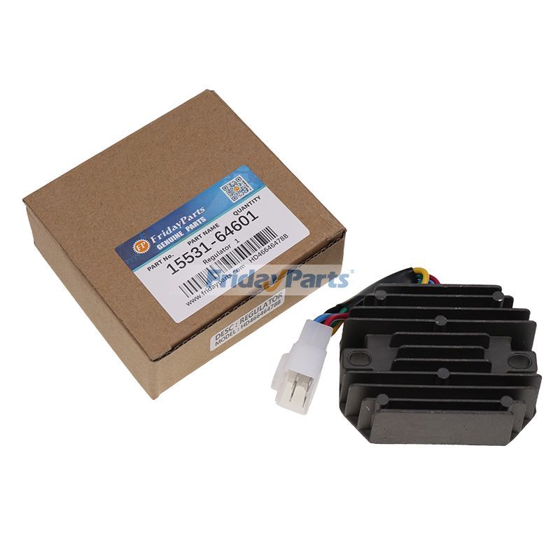 Regulador rectificador de voltaje de 12 V y 6 cables 15531-64601 para tractor Kubota M9000 M9540 M95 M96 M9960 MX4700 MX5000 MX5100