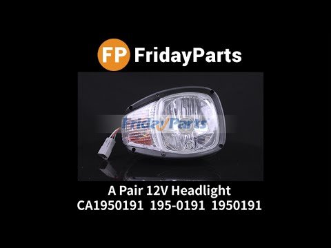 24V Headlight 195-0190 195-0189 for Caterpillar CAT 236D 242D 246C 246D 256C 262C 262D 272C 272D