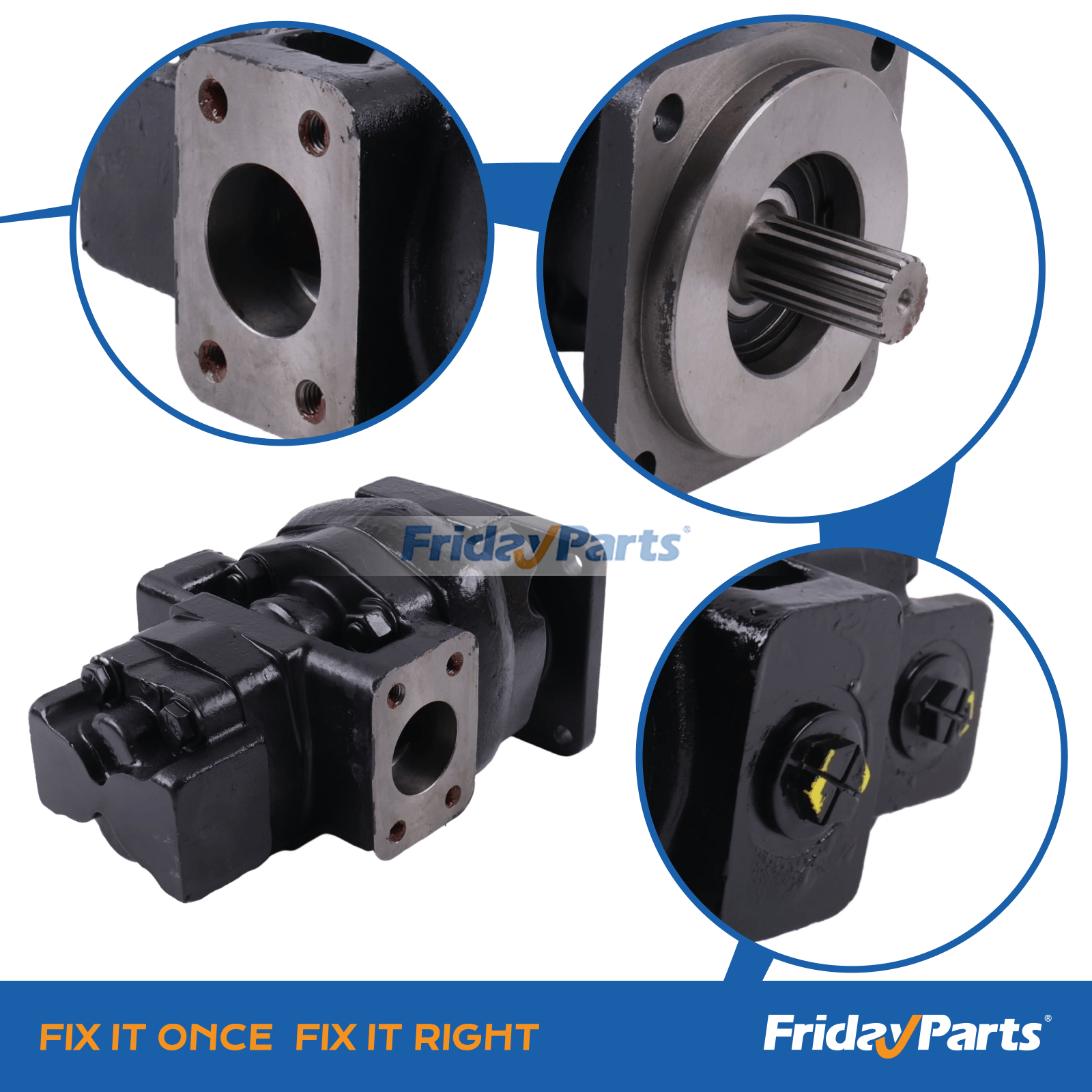 17T Hydraulic Pump 257954A1 for CASE Backhoe Loader 580SL 580SM 590SM 580SLE 580LSP 580LPS