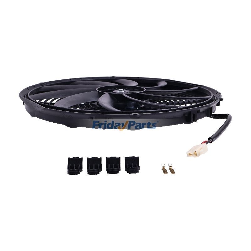  16" Extreme Performance Puller Fan Curved Blades For Spal