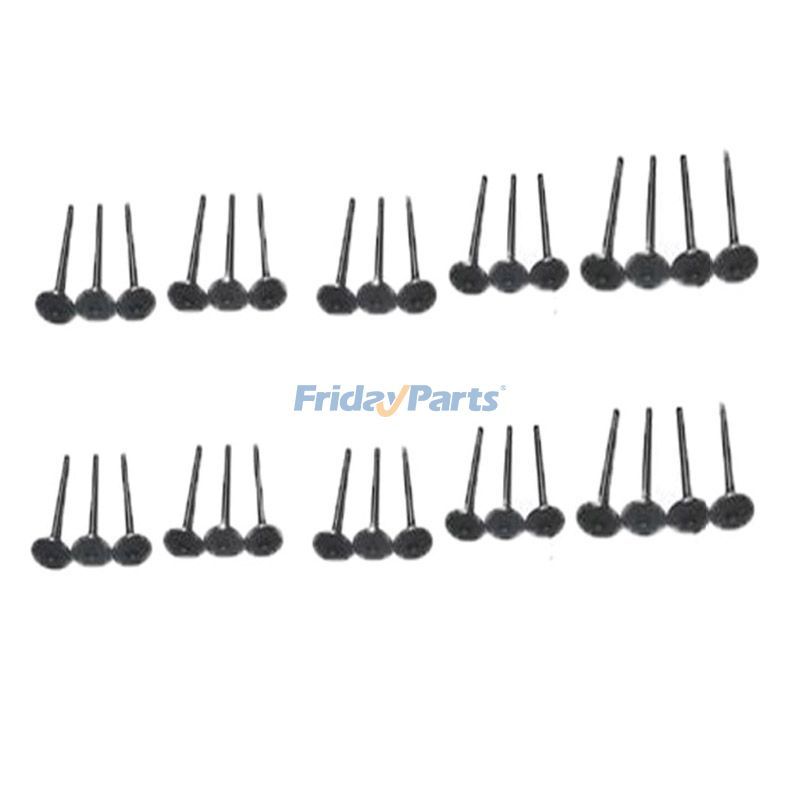 16 Pcs Exhaust Valves & 16 Pcs Intake Valves for Deutz BF8M1015C Engine