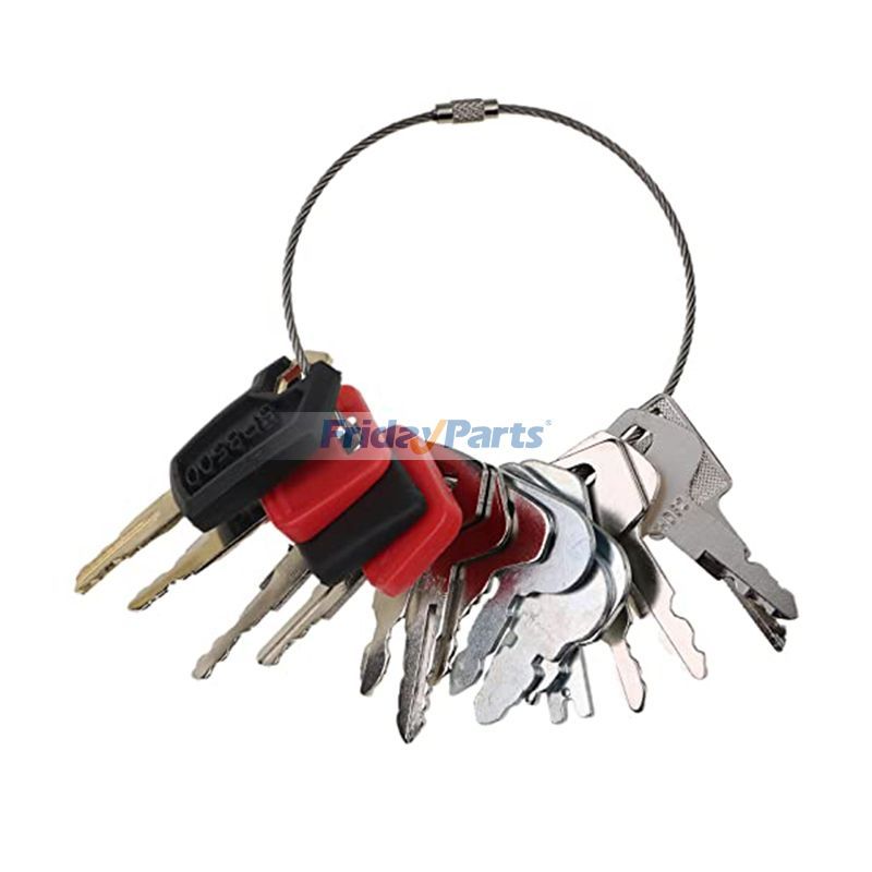 16 Stück Zündschlüssel für Bobcat, CASE, Caterpillar, CAT, John Deere, JD, Komatsu, JCB, Cat, Ferguson, New Holland, Mitsubishi, Traktoren und viele mehr