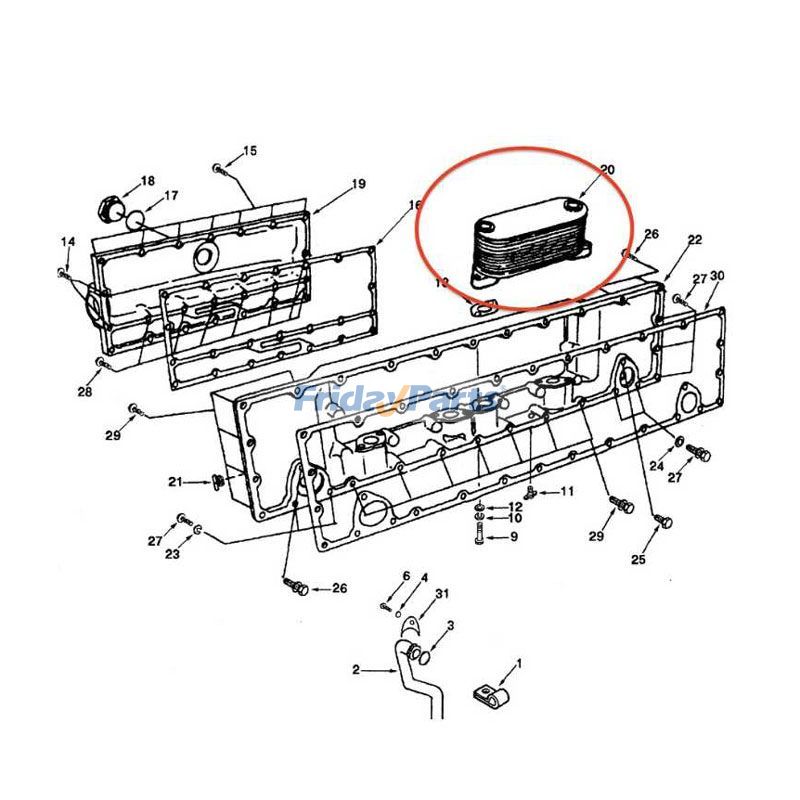 16P Oil Cooler Core for Engine