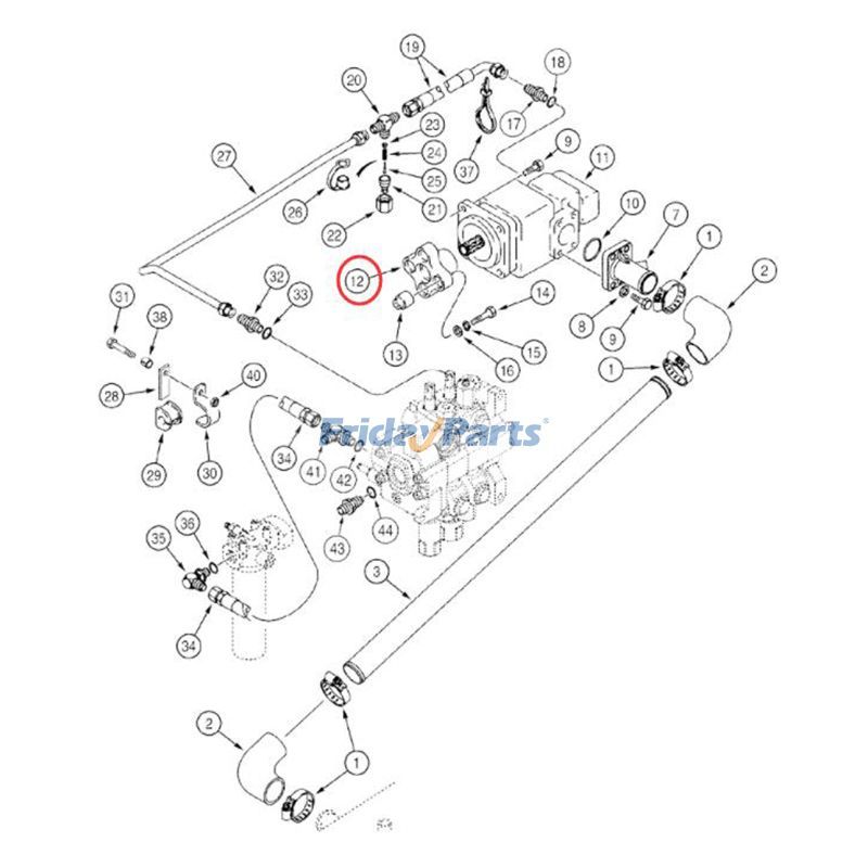 17T Splined Hydraulic Pump Coupler 257948A1 for CASE Loader 590SM 580SM 580M 570LXT 580L 580SL 570MXT 590L 590SL Forklift 586G 585G 588G