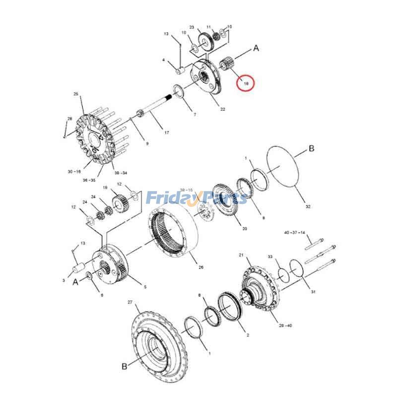 17T Sun Gearerpillar CAT for Tractor