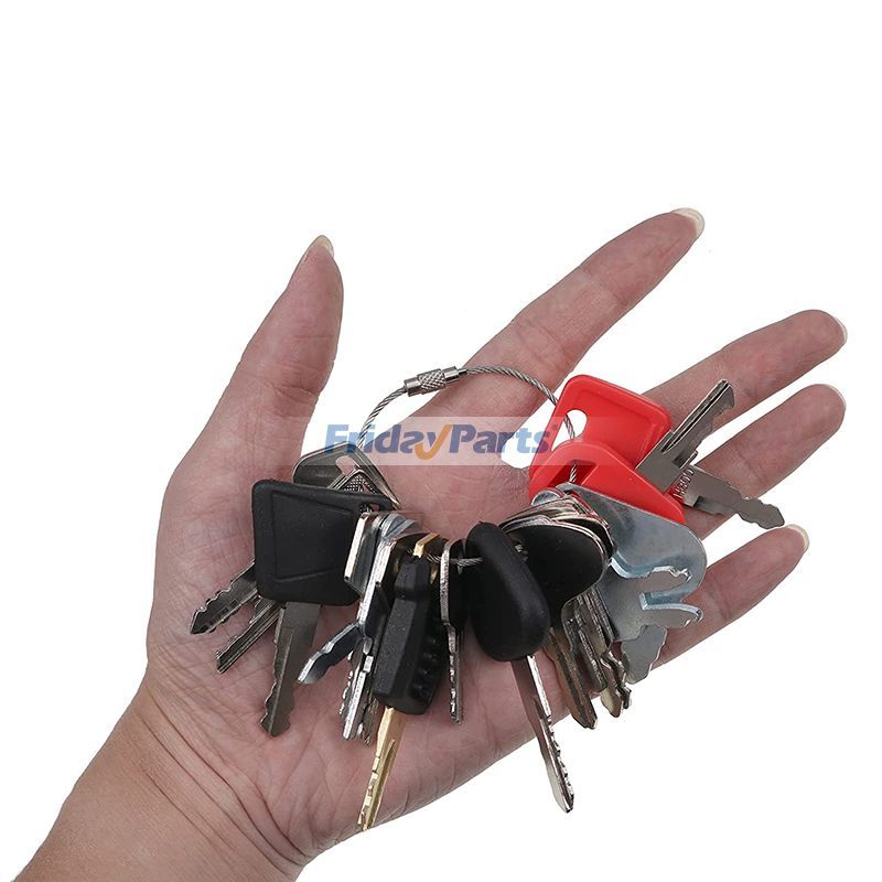 VOLVO用エクスカベーター用18 個のイグニッション キー、CASE キャタピラー CAT 日立 JCB ジョン ディア コベルコ コマツ 竹内 ボルボ 重機建設機械用