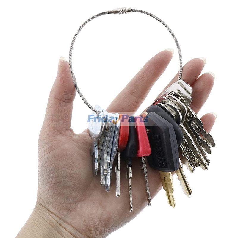 FridayPartsで18 個のイグニッション キー、CASE キャタピラー CAT 日立 JCB ジョン ディア コベルコ コマツ 竹内 ボルボ 重機建設機械用を購入