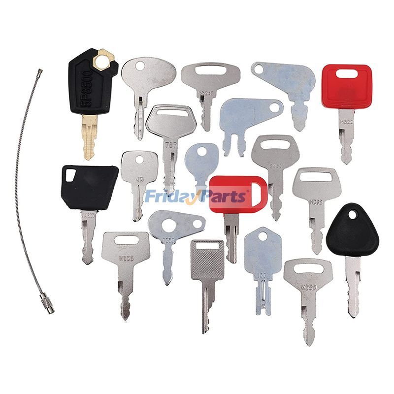 VOLVO用18 個のイグニッション キー、CASE キャタピラー CAT 日立 JCB ジョン ディア コベルコ コマツ 竹内 ボルボ 重機建設機械用