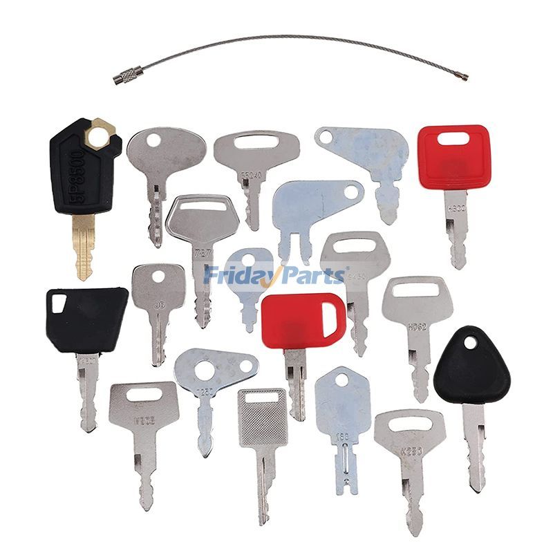 VOLVO用用18 個のイグニッション キー、CASE キャタピラー CAT 日立 JCB ジョン ディア コベルコ コマツ 竹内 ボルボ 重機建設機械用