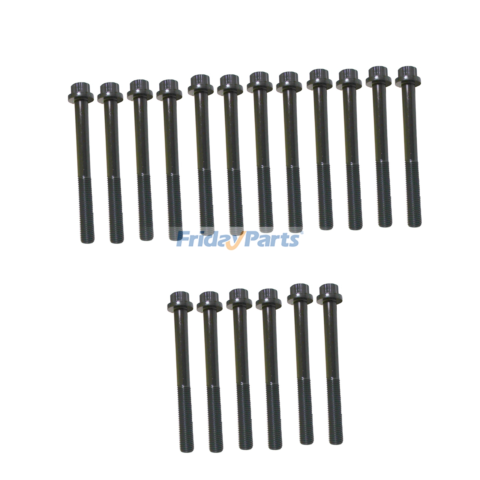 18 Pieces Cylinder Head Bolt 1090701011 1090701001 for Isuzu Engine 4BG1 4BD1 Premium Quality with 3-Year Warranty