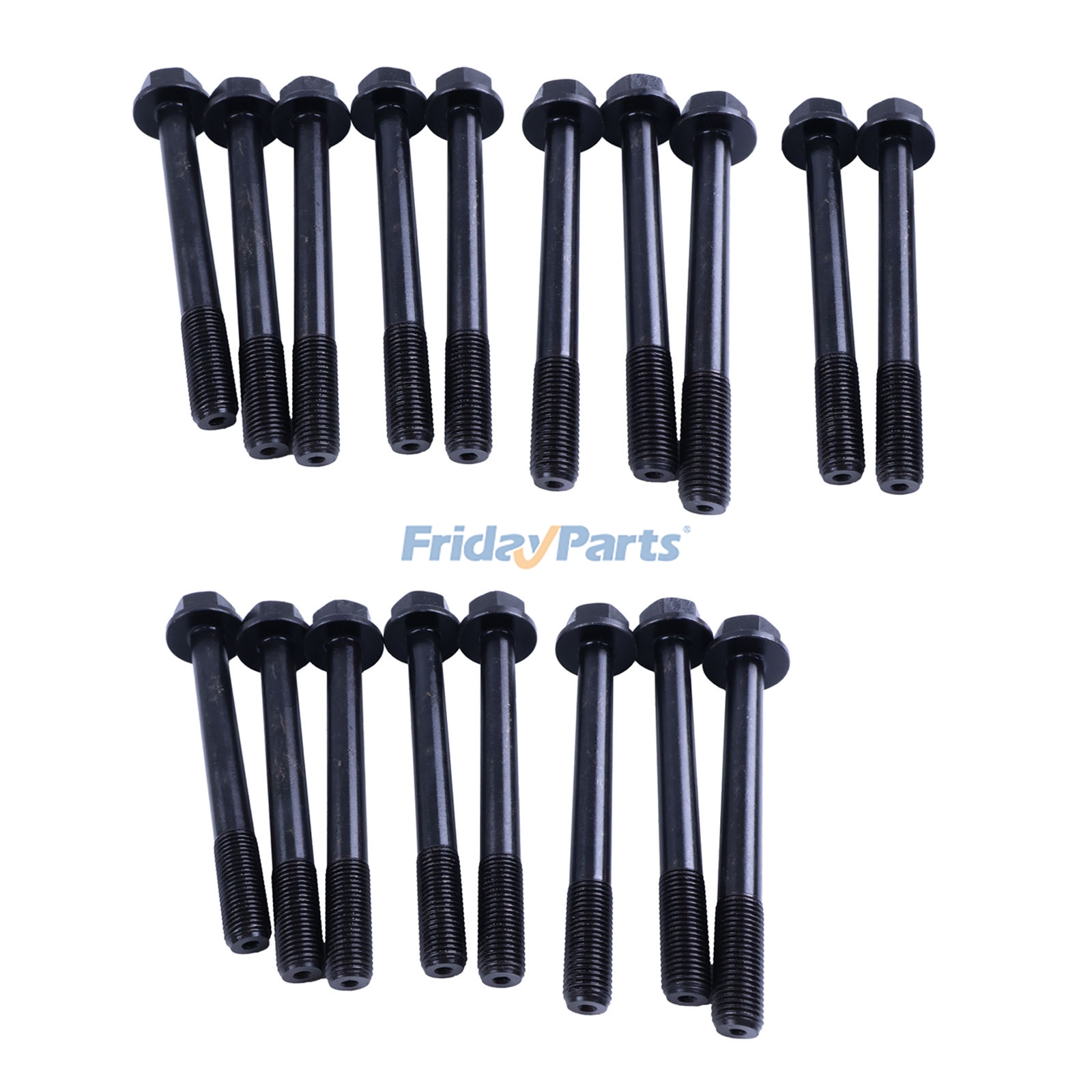 18 Pieces Cylinder Head Bolt 129978-01200 for Yanmar Engine 4TNV94FHT 4TNV98