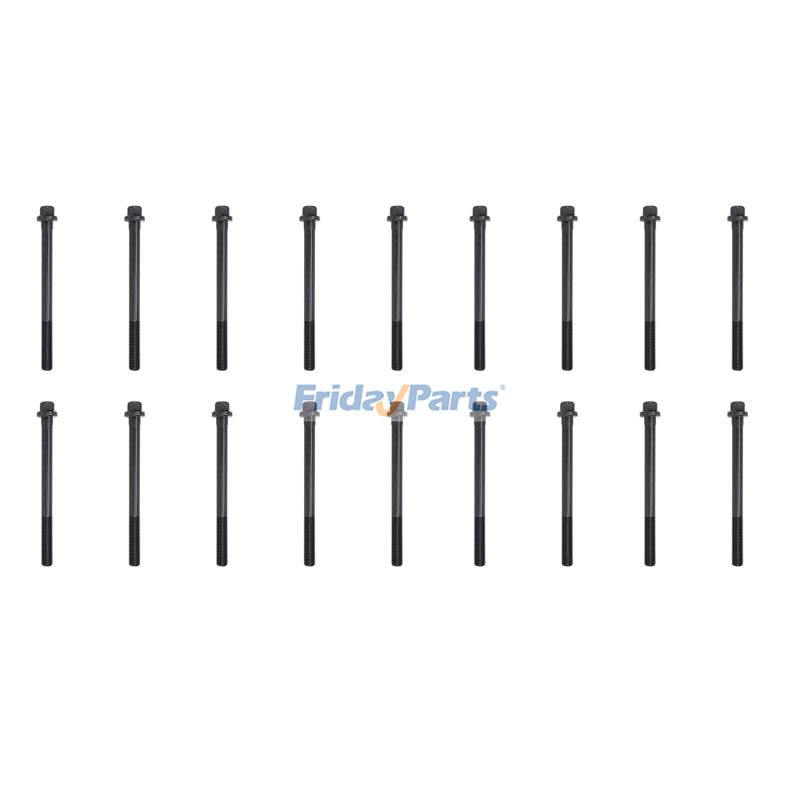 18 Pieces Cylinder Head Bolt 6217-11-1610 for Komatsu Engine SA6D140E-3 Loader WA500-3H WA500-8 WA900-8 Excavator PC2000-11 PC600-8E0 PC850-8R1