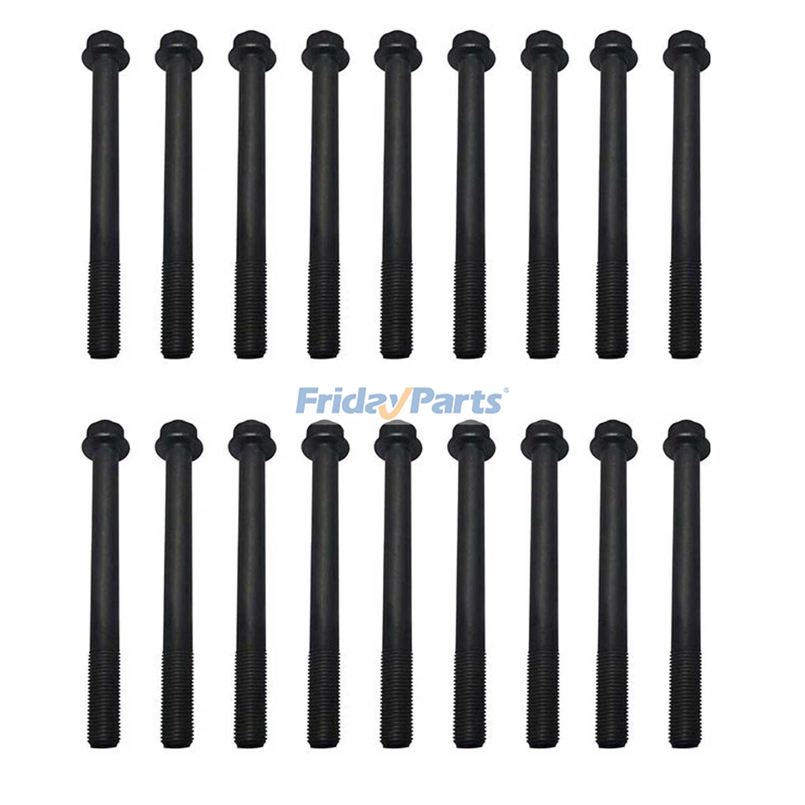 18 vis de culasse ME012429 pour moteur Mitsubishi 4D34-TE1 et pelle hydraulique Caterpillar CAT 313BCR