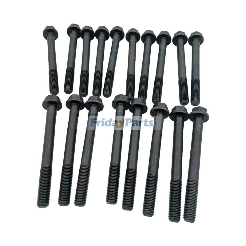 18 Pieces Cylinder Head Bolts M801186 for John Deere Engine 4019 4020 Tractor 2720 3120 4300 4310 4410 4500 4600 4700