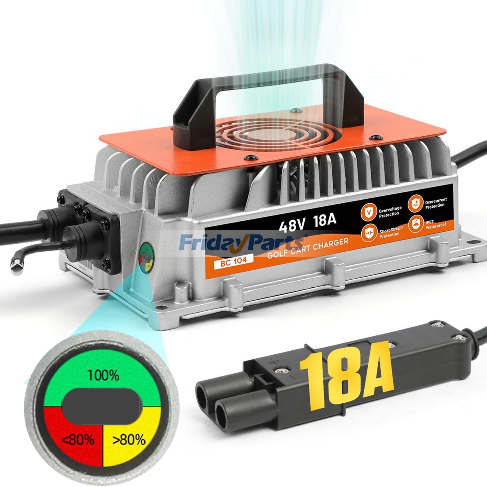 18A 48V Golf Cart Battery Charger for Yamaha G19 G20 G21 G22 Golf Cart