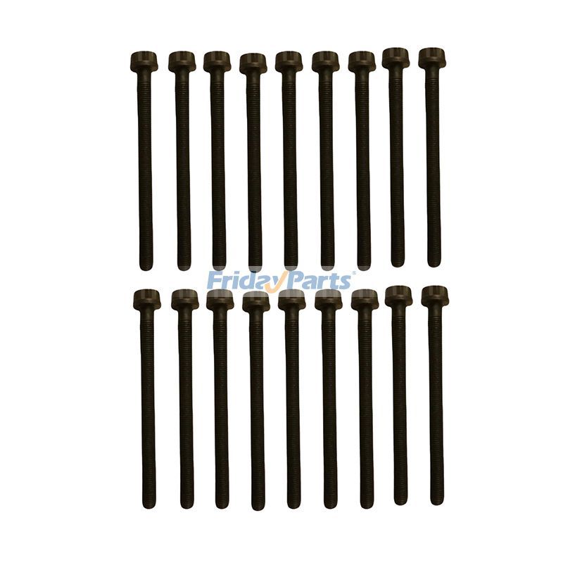 18Pcs Cylinder Head Bolt 7256720 for Doosan Engine D34 Bobcat Loader S770 S740 S750 S850 A770 T750 T870 T740 T770