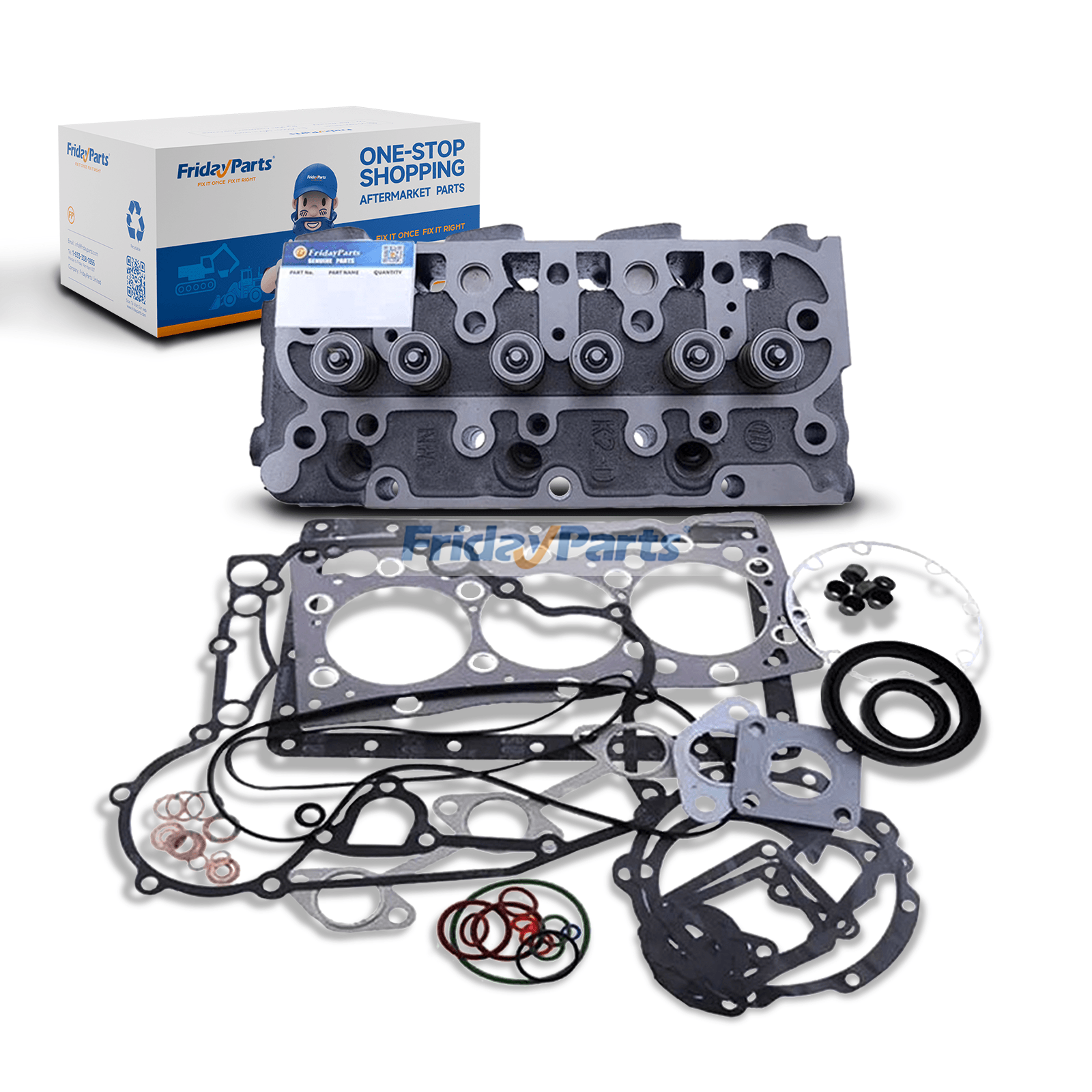 Engine D1105 Complete Cylinder Head with Full Gasket Kit for Kubota