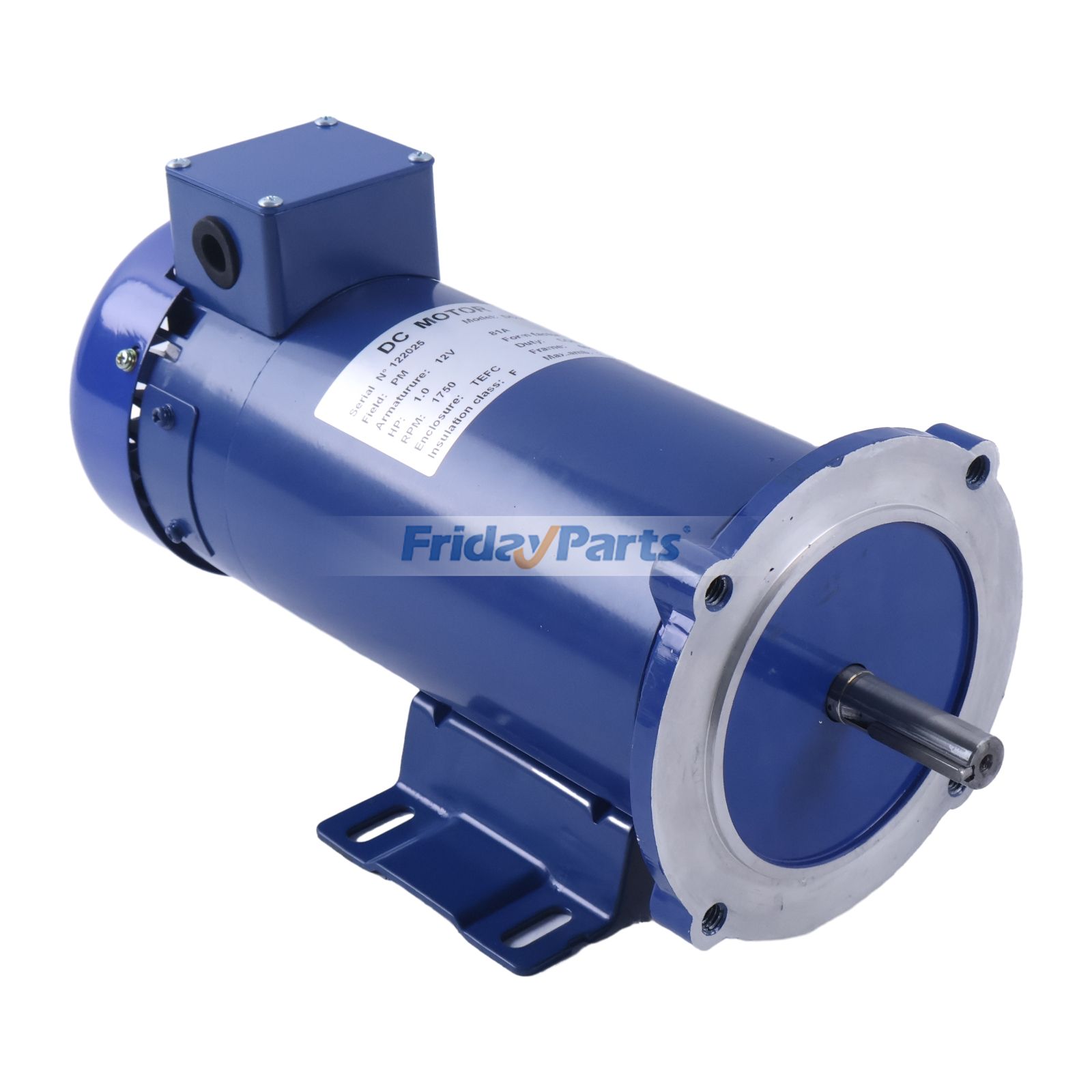 Motor de CC Hallmark Industries MD0510E de 1 HP, 56 C, 12 V, 1750 RPM, para ventilador de bomba transportadora