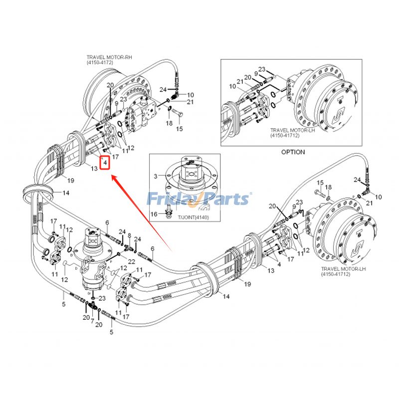 FridayParts 1PC Hydraulikschlauch