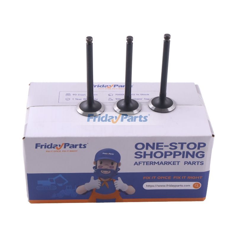 1 Juego de válvula de admisión 119620-11100 para motor Yanmar 3TN66E-G2 3TN66E-S 3TN66E-YL 3TN66L-UHW 3TNA68L-UFWA Komatsu 3D72-2B 3D72-2BA 3D72-2C 3D72-2E