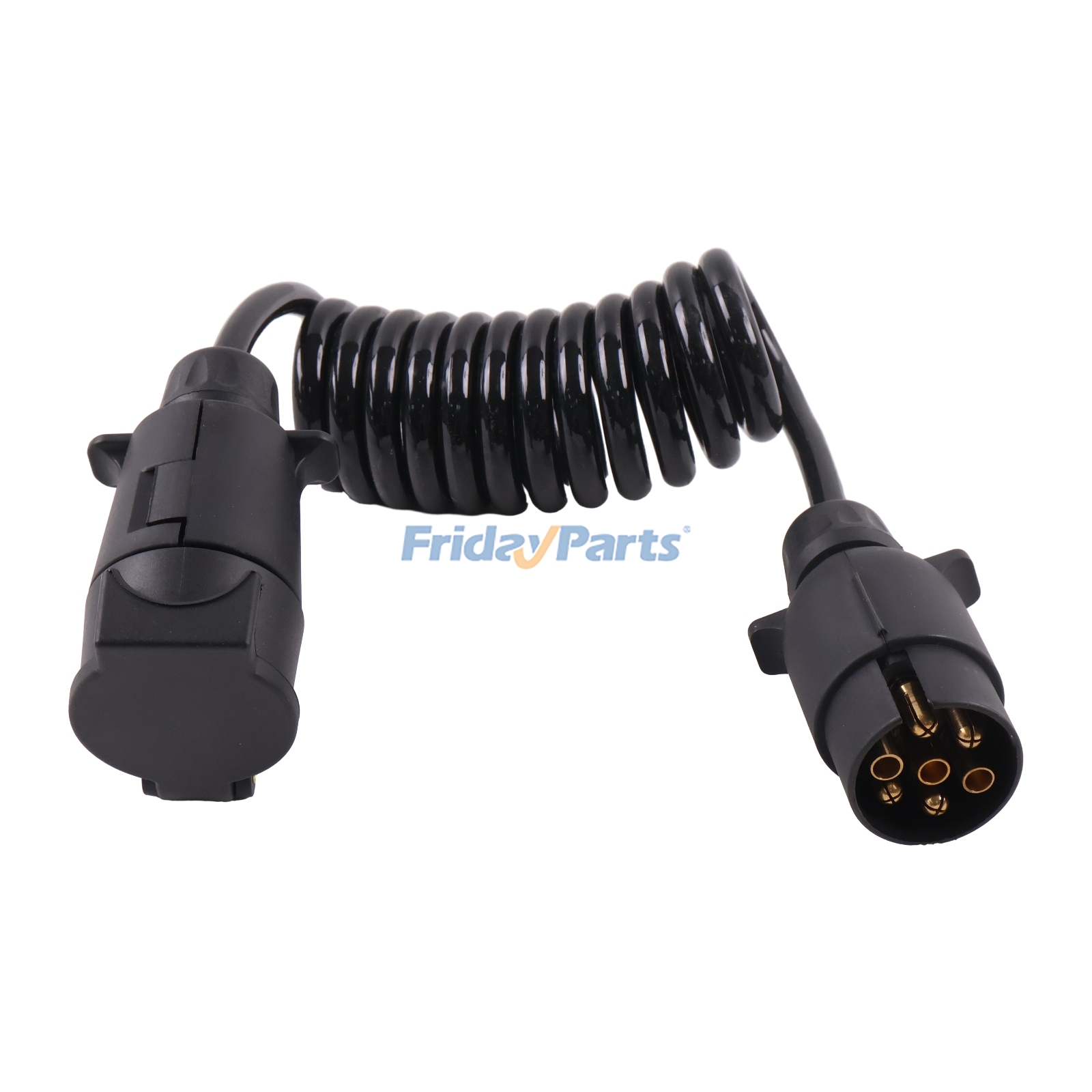 2.0m 7 Pins Spiral Trailer Extension Plug to Socket Cable EC1751 for Toyota Volkswagen Ford Honda