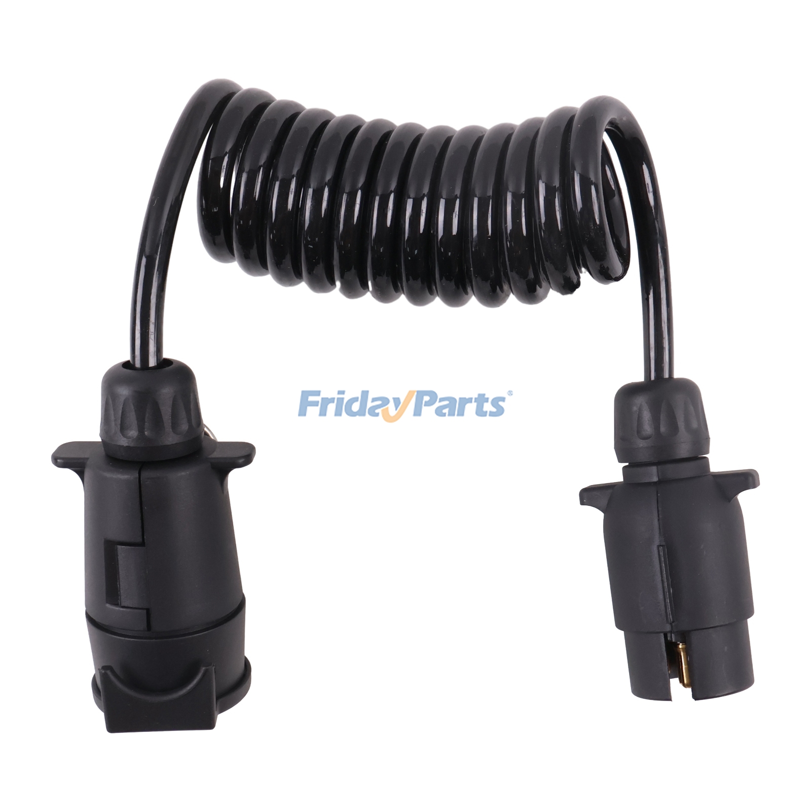 FridayPartsの2.0m 7ピンスパイラルトレーラー延長プラグ-ソケットケーブル