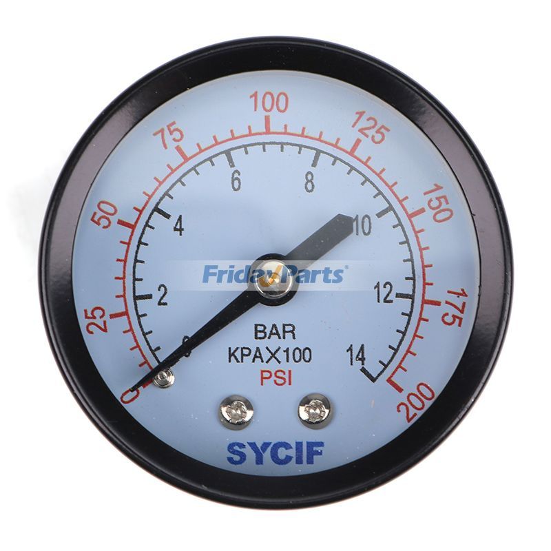2インチ フェイス バックマウント 1/4インチ NPT 0-200 PSI エアコンプレッサー圧力油圧ゲージ