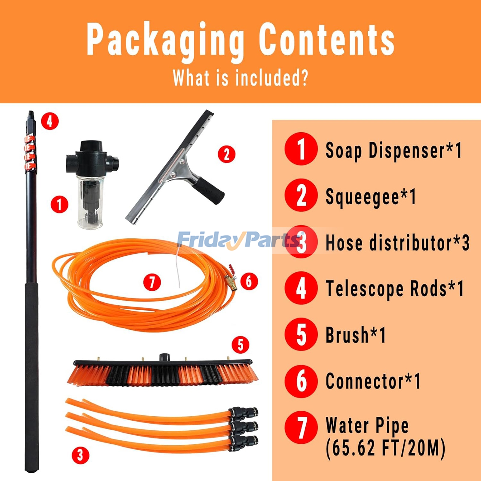 Compra Cepillo de limpieza 2 en 1 con rasqueta para ventanas y paneles solares. en Fridayparts