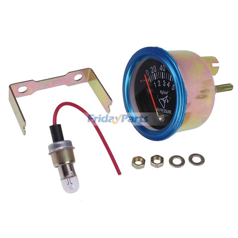 FridayParts Universal Chrome Oil Pressure Gauge Kit
