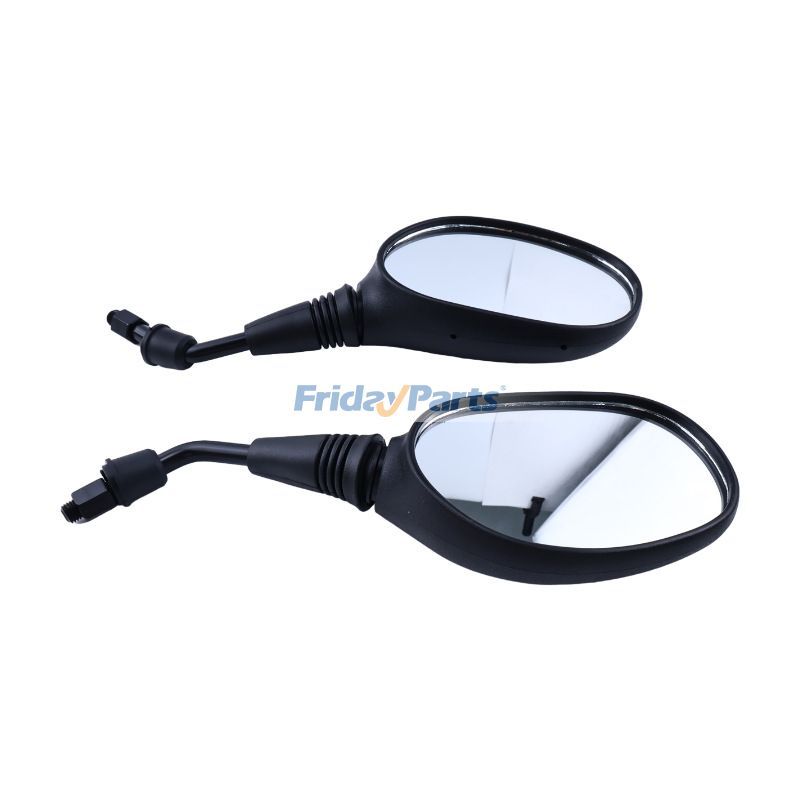 2 peças 10mm espelho retrovisor de plástico preto para 50cc 70cc 90cc 110cc 125cc 150cc 200cc 250cc scooter atv dirt bike para Motocicleta