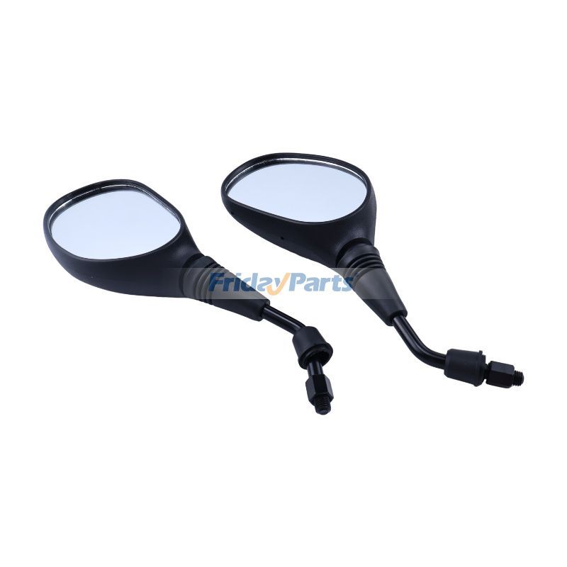 2個 10mm ブラック プラスチック リアビューミラー 50cc 70cc 90cc 110cc 125cc 150cc 200cc 250cc スクーター ATV ダートバイク用