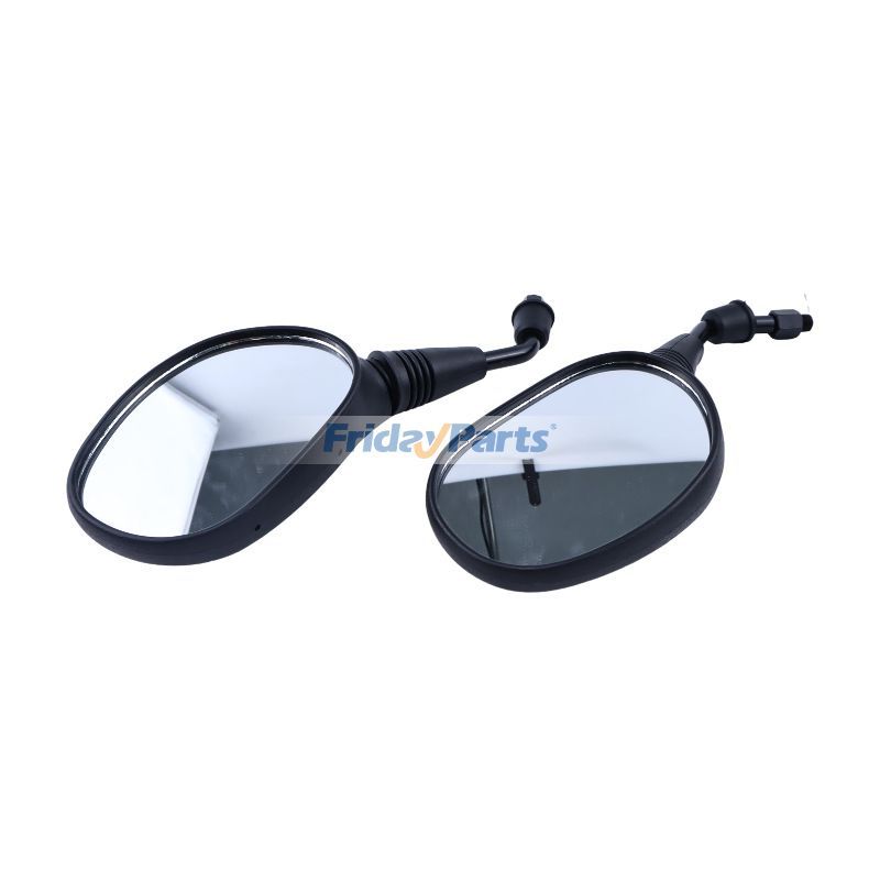 2 peças 10mm espelho retrovisor de plástico preto para 50cc 70cc 90cc 110cc 125cc 150cc 200cc 250cc scooter atv dirt bike FridayParts