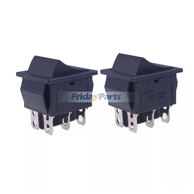 2 piezas de interruptor basculante de 6 pines y 2 palancas de cambios 00801-1775 para rueda motriz