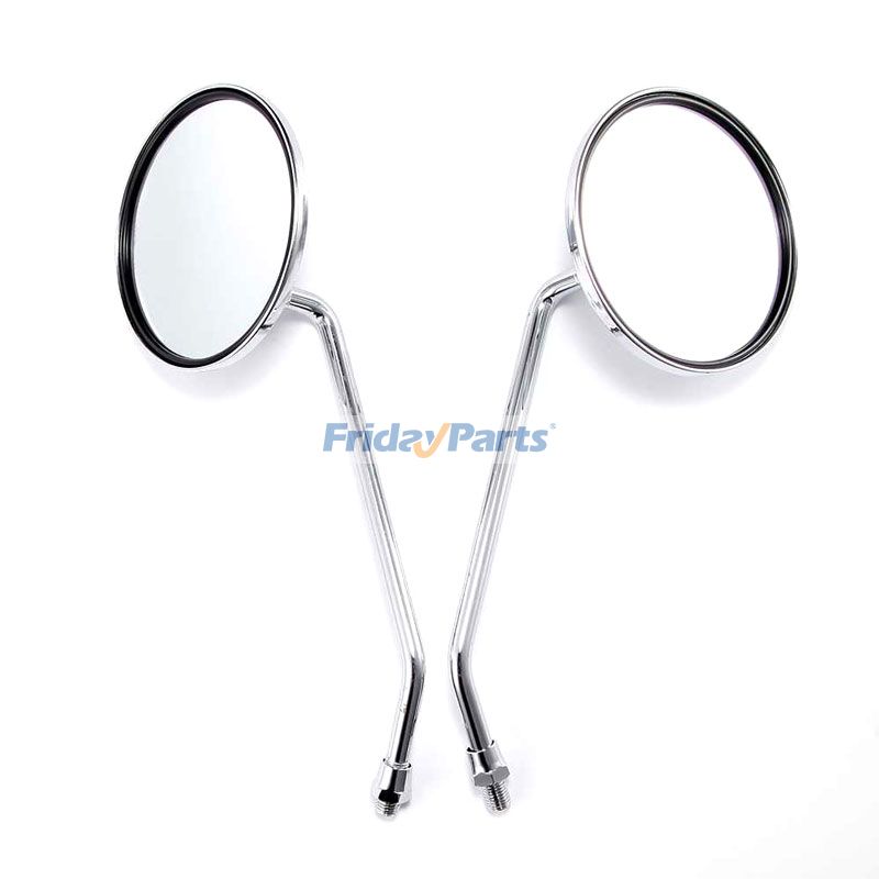 2 peças 8mm ajustável universal antena estilo retro vintage redondo espelho retrovisor para ATV motocicleta kart scooter sujeira-bike mini-bike