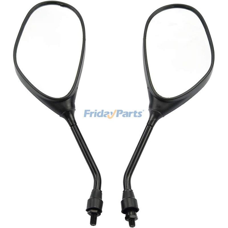 Lot de 2 rétroviseurs en plastique noir de 8 mm pour moto, scooter, quad, 50 cc, 70 cc, 90 cc, 110 cc, 125 cc, 150 cc, 200 cc, 250 cc