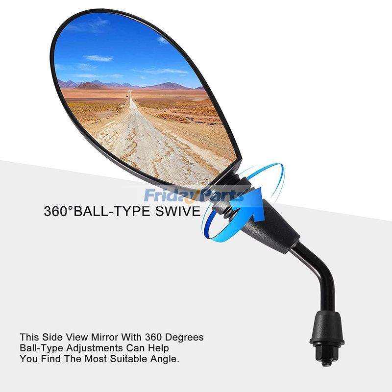 他ブランド用2個 8mm 時計回り ユニバーサルフィットメント リアビューミラー GY6 ツーリングバイク スポーツバイク カフェレーサー スクーター モペット ATV用