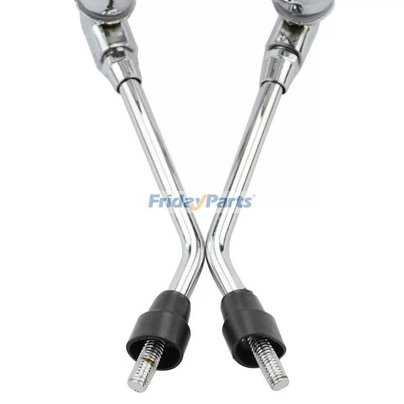 他ブランド用用2個 8mm シルバーメッキ バックミラー 50cc 70cc 90cc 110cc 125cc 150cc 200cc 250cc オートバイ モペット スクーター用