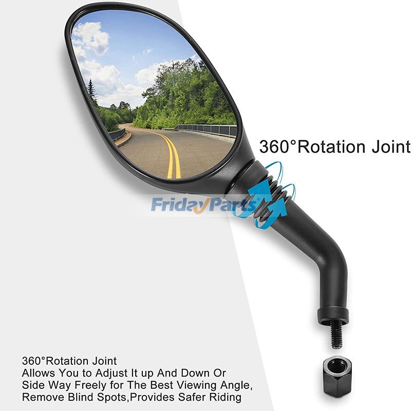  2 Pcs 8mm Silver Universal Rear View Mirror for GY6 50cc 125cc 150cc 250cc Scooter Moped For OTHER BRAND