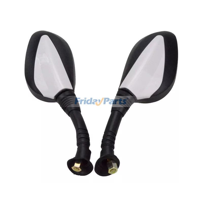 2 Pcs 8mm Silver Universal Rear View Mirror for GY6 50cc 125cc 150cc 250cc Scooter Moped for Motorcycle