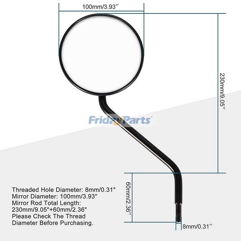 他ブランド用用2個 8mm ユニバーサル ブラック ラウンド プラスチック バックミラー 50cc 70cc 90cc 110cc 125cc 150cc 200cc 250cc ATV オートバイ スクーター用